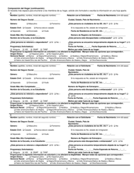 Formulario 032-03-729A-17-ENG Solicitud De Renovacion De Subsidio Auxiliar (Ag), Programa De Asistencia Nutricional Suplementaria (Snap), Y Asistencia Temporal Para Familias Necesitadas (TANF) - Virginia (Spanish), Page 2