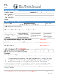 Form W-9 Provider Registration Form - Washington, Page 2