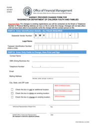 Agency Provider Change Form for Washington Department of Children Youth and Families - Washington, Page 2
