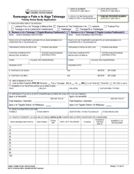 DCYF Form 10-354 Family Home Study Application - Washington (Samoan)