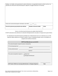 DCYF Formulario 15-868 Emergencia Solicitud De Exencion/Excepcion Para Cuidado De Ninos Por: Covid-19 (Nuevo Coronavirus 2019) - Washington (Spanish), Page 2