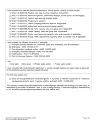 DCYF Form 15-874 Capacity Increase/Change Planning Form - Washington, Page 2