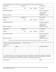 DCYF Form 15-889 Application for Employment or Volunteer Services Licensed or Certified Early Learning/Child Care Program - Washington, Page 2