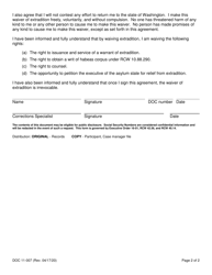 Form DOC11-007 Rapid Reentry Standard Rules - Washington, Page 2
