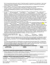 Form DOC07-024ES Conditions, Requirements, and Instructions - Washington (English/Spanish), Page 3