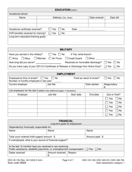 Form DOC20-155 Intake/Pre-sentence Report Information Sheet - Washington, Page 3