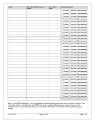 Form ECY070-610 Wildlife Response Service Provider (Wrsp) Application - Washington, Page 3