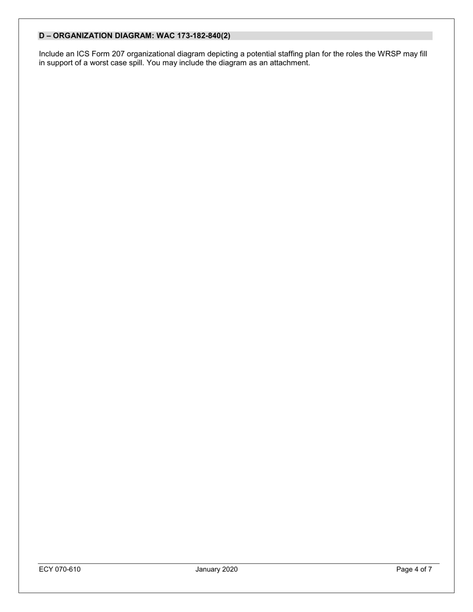 Form ECY070-610 Wildlife Response Service Provider (Wrsp) Application - Washington, Page 4