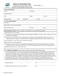 Form ECY020-87 Notice of Termination Form - Washington