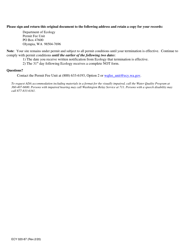 Form ECY020-87 Notice of Termination Form - Washington, Page 4