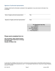 Form ECY040-47B Underground Injection Control (Uic) Well Registration Form for Non-muncipal Stormwater Roads, Parking, and Roof - Washington, Page 9