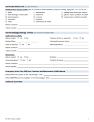 Form ECY070-572 Dam Owner Annual Inspection Form - Earthen Dams - Washington, Page 5