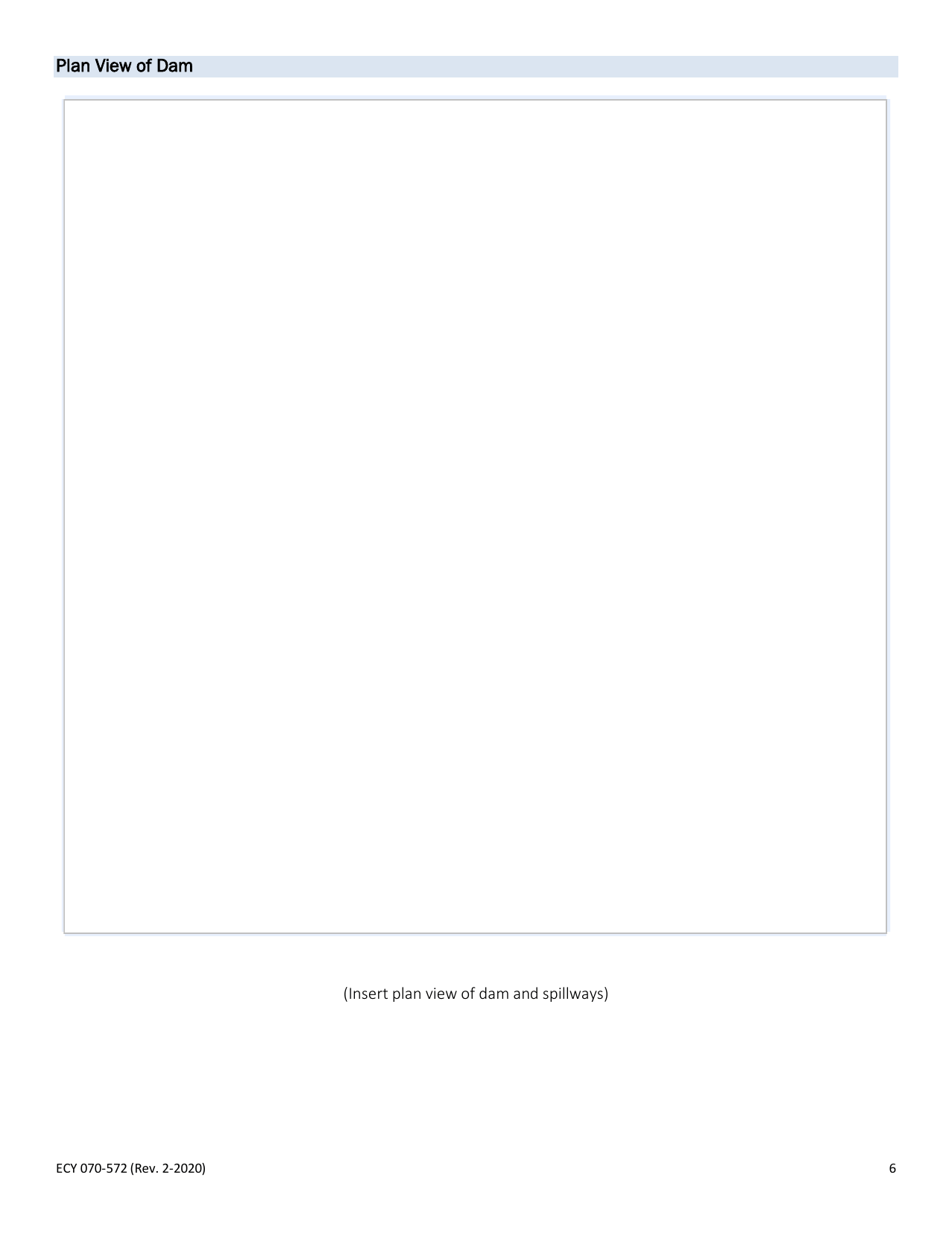 Form ECY070-572 Dam Owner Annual Inspection Form - Earthen Dams - Washington, Page 6
