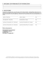 Form ECY070-200 Seasonal Change Application - Washington, Page 3