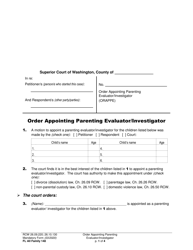 Document preview: Form FL All Family148 Order Appointing Parenting Evaluator/Investigator - Washington