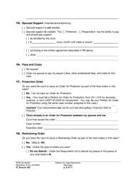 Form FL Divorce203 Petition for Legal Separation (Marriage) - Washington, Page 9