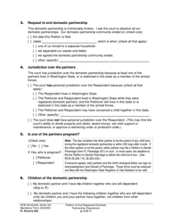 Form FL Divorce202 Petition to End Registered Domestic Partnership (Dissolution) - Washington, Page 2
