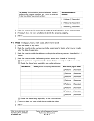 Form FL Divorce202 Petition to End Registered Domestic Partnership (Dissolution) - Washington, Page 8