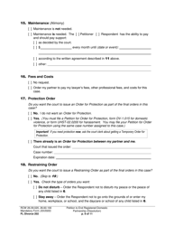 Form FL Divorce202 Petition to End Registered Domestic Partnership (Dissolution) - Washington, Page 9