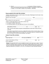 Form FL Divorce223 Motion for Temporary Family Law Order and Restraining Order - Washington, Page 8