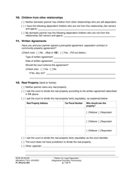 Form FL Divorce204 Petition for Legal Separation (Registered Domestic Partnership) - Washington, Page 7