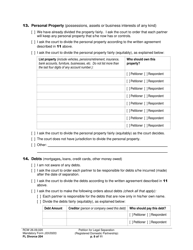 Form FL Divorce204 Petition for Legal Separation (Registered Domestic Partnership) - Washington, Page 8