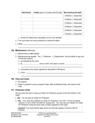 Form FL Divorce204 Petition for Legal Separation (Registered Domestic Partnership) - Washington, Page 9