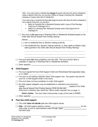 Form FL Parentage316 Final Parentage Order - Washington, Page 4