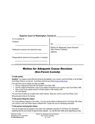 Document preview: Form FL Non-Parent416 Motion for Adequate Cause Decision (Non-parent Custody) - Washington