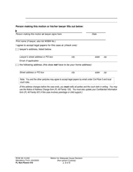 Form FL Non-Parent416 Motion for Adequate Cause Decision (Non-parent Custody) - Washington, Page 3