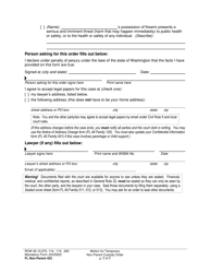 Form FL Non-Parent423 Motion for Temporary Non-parent Custody Order and Restraining Order - Washington, Page 7