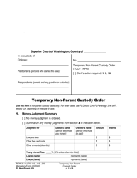Document preview: Form FL Non-Parent424 Temporary Non-parent Custody Order - Washington