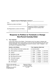 Form FL Non-Parent452 Response to Petition to Terminate or Change Non-parent Custody Order - Washington