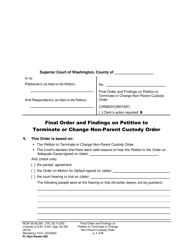 Form FL Non-Parent455 Final Order and Findings on Petition to Terminate or Change Non-parent Custody Order - Washington
