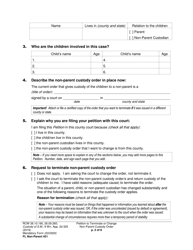 Form FL Non-Parent451 Petition to Terminate or Change Non-parent Custody Order - Washington, Page 2