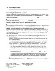 Form FL Non-Parent451 Petition to Terminate or Change Non-parent Custody Order - Washington, Page 8