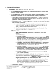 Form FL Modify610 Final Order and Findings on Petition to Change a Parenting Plan, Residential Schedule or Custody Order - Washington, Page 2