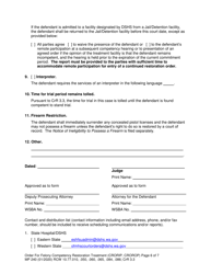 Form MP240 Order for Competency Restoration Treatment (Felony) - Washington, Page 6