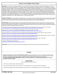 DD Form 4 &quot;Enlistment/Reenlistment Document Armed Forces of the United States&quot;, Page 2
