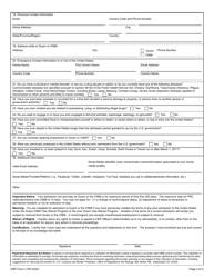CBP Form I-736 Guam CNMI Visa Waiver Information, Page 2