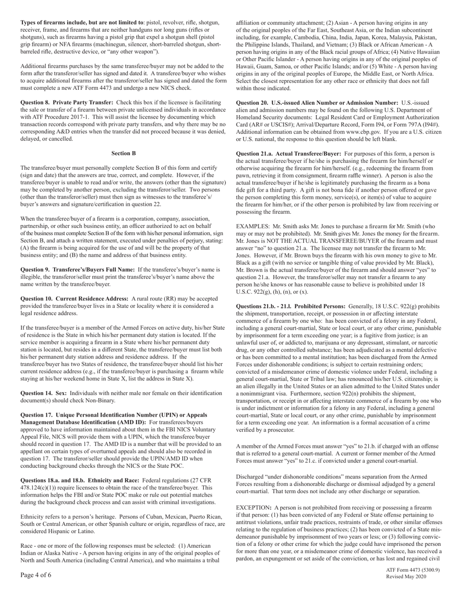 Atf form 4473 5300 9 fill out sign online and download fillable
