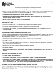 Formulario 0065-S Informacion Sobre El Monitoreo Electronico Autorizado Para Centros Para Convalecientes - Texas (Spanish)