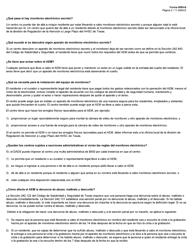 Formulario 0065-S Informacion Sobre El Monitoreo Electronico Autorizado Para Centros Para Convalecientes - Texas (Spanish), Page 2