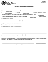Document preview: Formulario 0066-S Solicitud De Monitoreo Electronico Autorizado - Texas (Spanish)