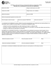 Document preview: Formulario 1044-S Rechazo De La Coordinacion De Servicios De Habilitacion - Texas (Spanish)