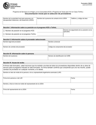 Document preview: Formulario 1049-S Documentacion Inicial Para La Seleccion De Proveedores - Texas (Spanish)