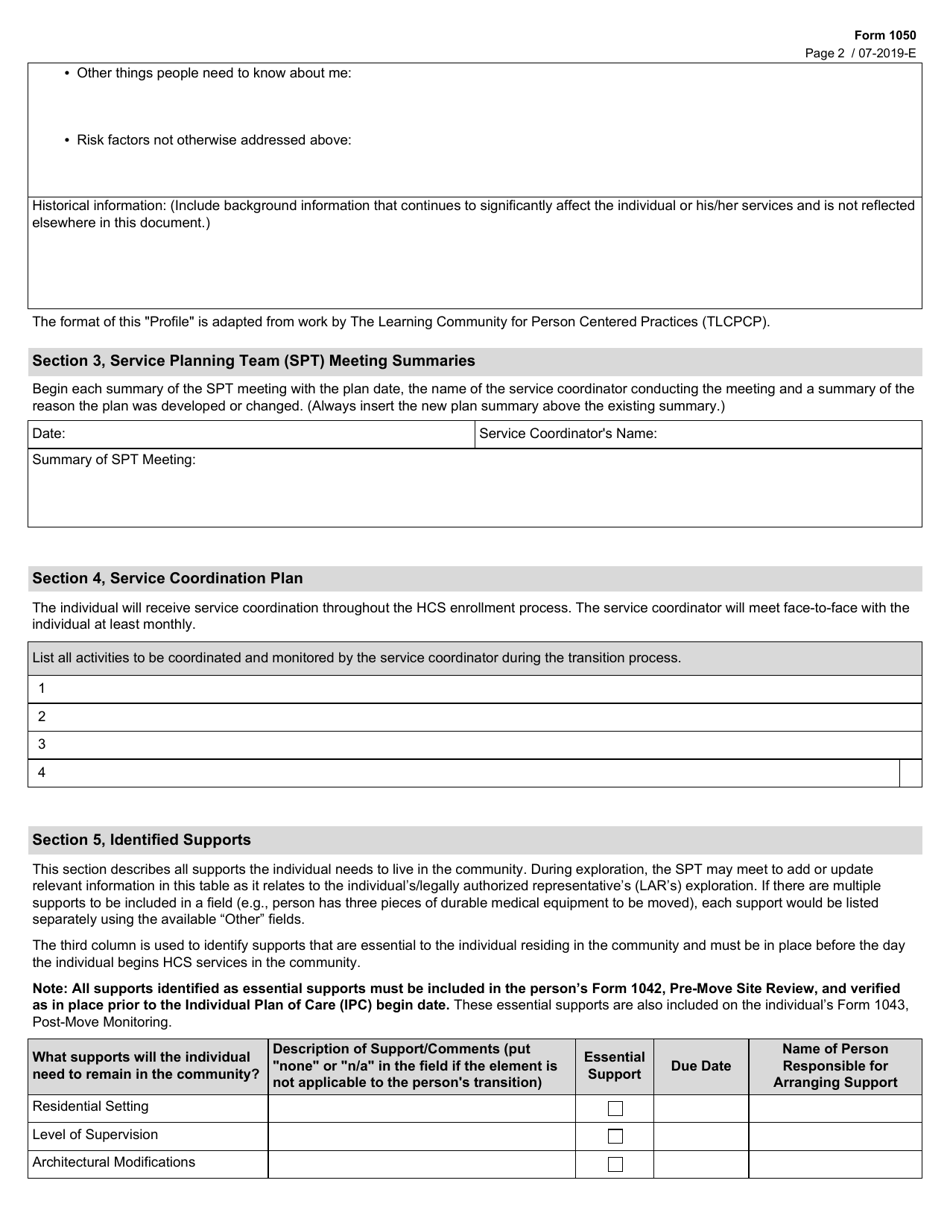 Form 1050 - Fill Out, Sign Online And Download Fillable Pdf, Texas 