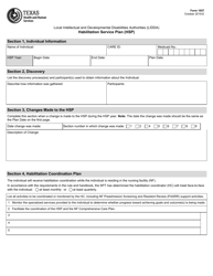 Document preview: Form 1057 Habilitation Service Plan (Hsp) - Texas