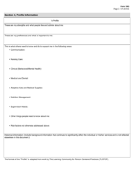 Form 1063 Individual Profile - Nursing Facility - Texas, Page 3