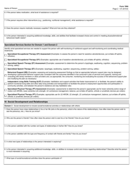 Form 1064 Habilitative Assessment - Texas, Page 2